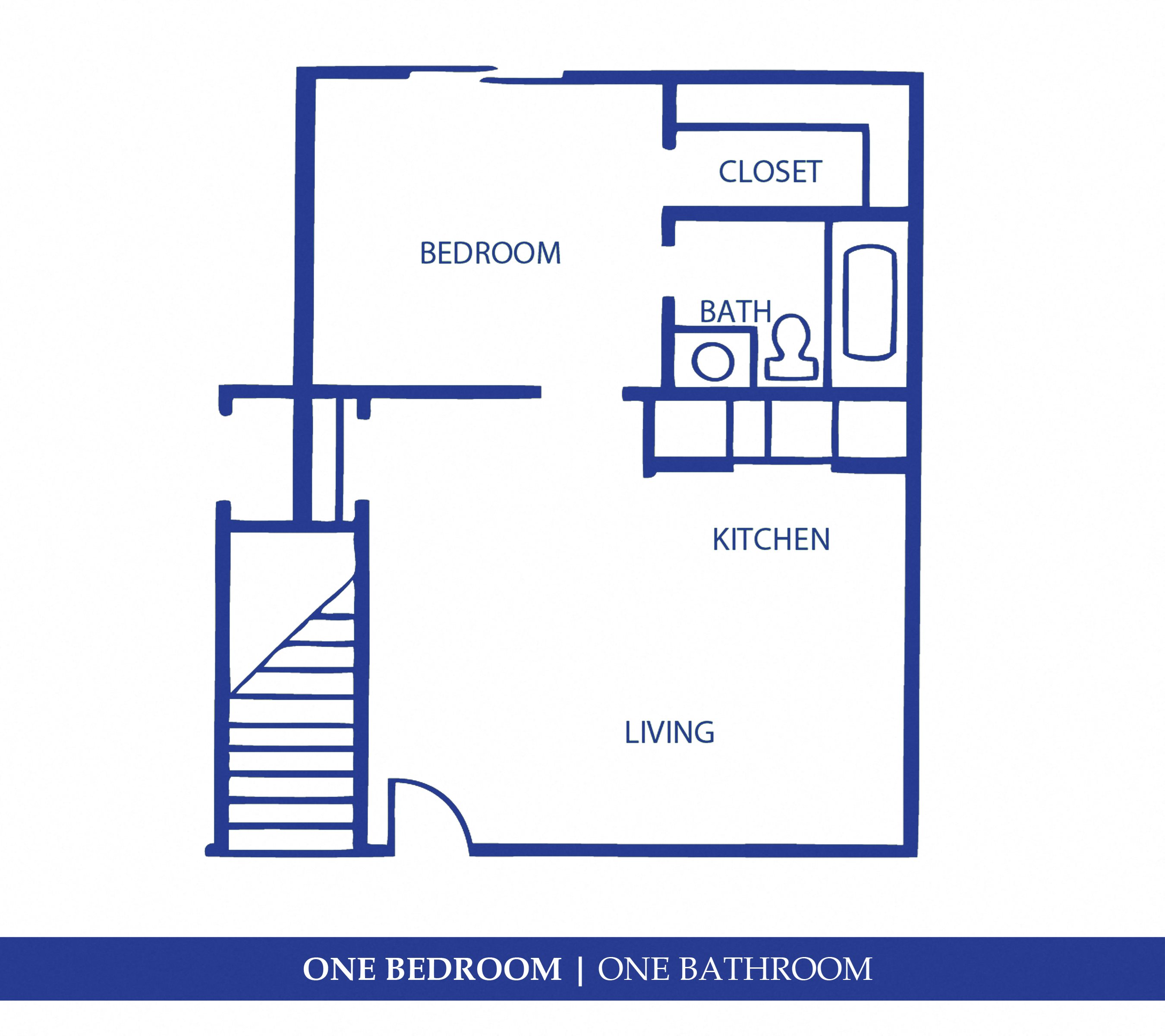 One Bedroom Floor Plan - Towne Parc One Bedroom Floor Plan - Towne Parc